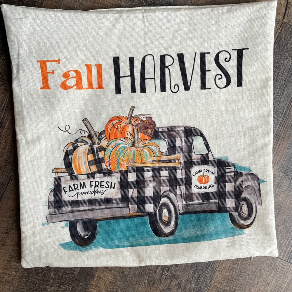 Fall Harvest Square
Printed Throw Pillow Case 18X18
